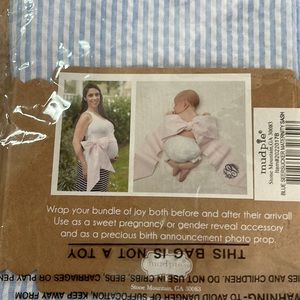 Mudpie Seersucker Bow Sash Blue Maternity Birth
NWT